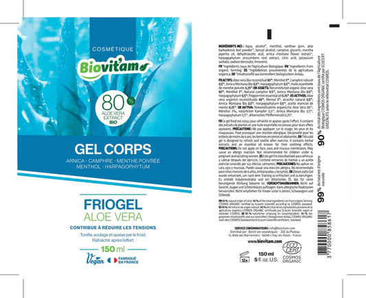 Friogel Gel Corps Biovitam Effet Cryo 150ml