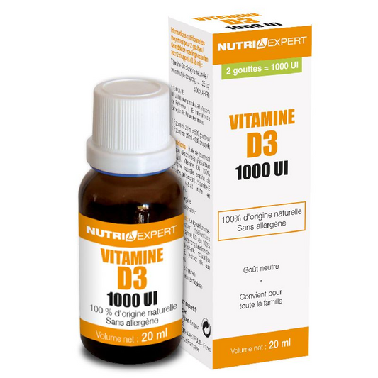 Nutriexpert Vitamine D3 1000UI 20ml-Immunité-Capital Osseux