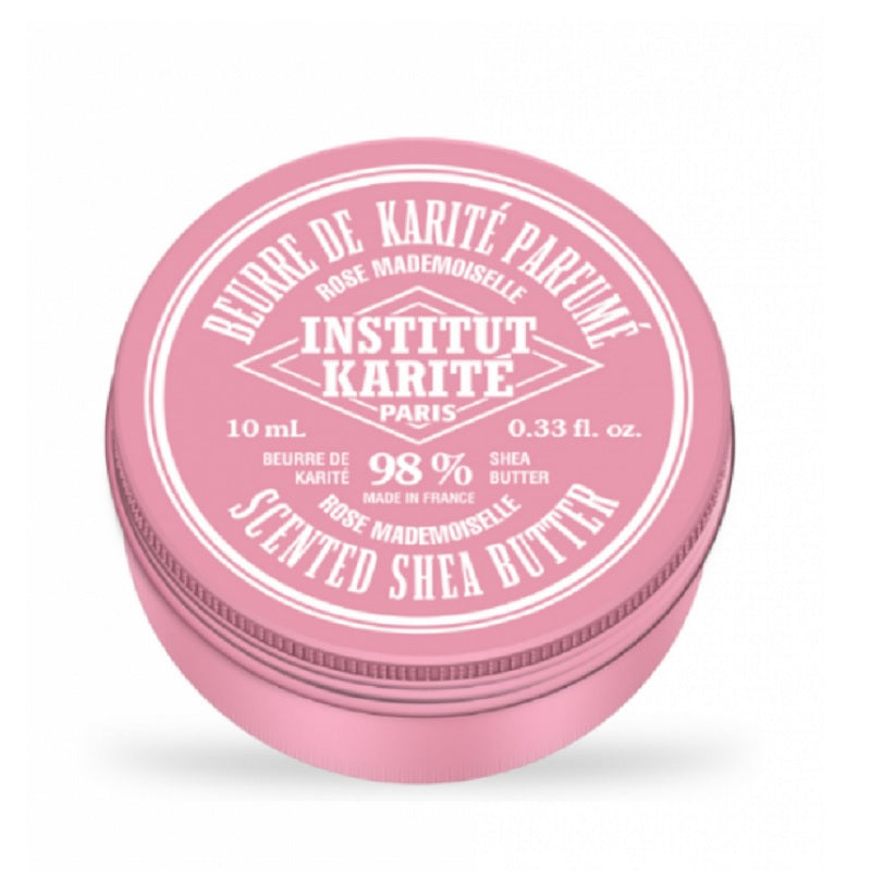 Institut Karité en vente sur Beautycarestore.fr. Comestique baume hydratant à base de beurre de karité, parfum rose mademoiselle