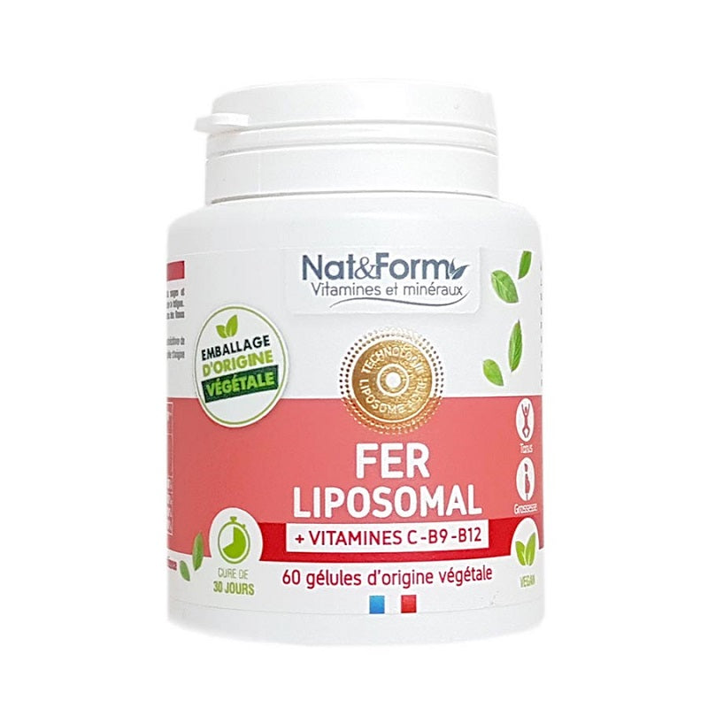 Nat & Form fer liposomale 60 gélules végétales - Beauty Care  Store