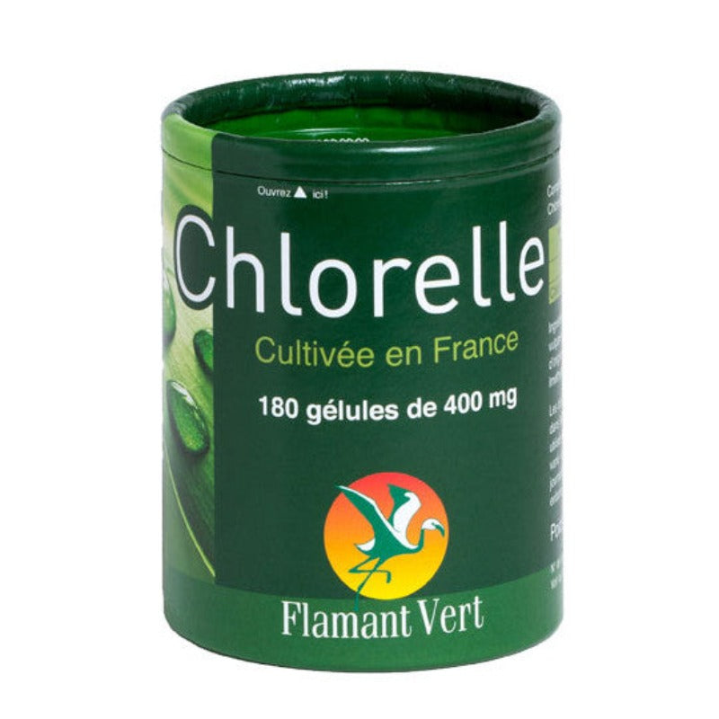 Flamant Vert chlorelle 180 gélules 72g - Beauty Care  Store