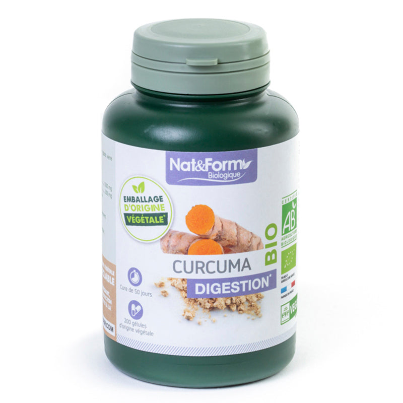 Nat & Form Curcuma Bio 200gélules- Digestion-Articulations - Beauty Care  Store
