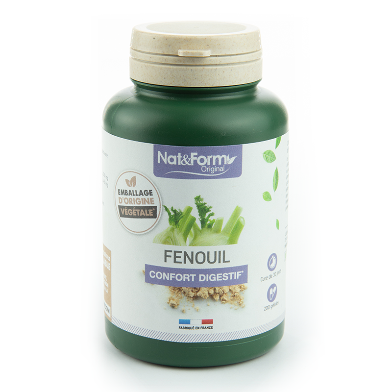 Nat & Form Fenouil 200 gélules digestion - Beauty Care  Store