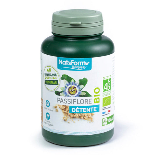 Nat & Form Passiflore Bio et Vegan  200 gélules- Detente-Relaxation - Beauty Care  Store