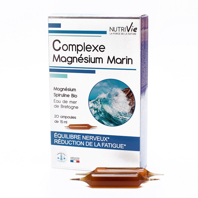 Nutrivie complexe magnesium marin 20 ampoules 15 ml - Beauty Care  Store
