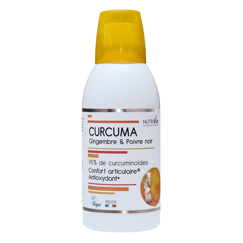 Nutrivie curcuma -gingembre-poivre noir-500ml- confort articulaire - Beauty Care  Store
