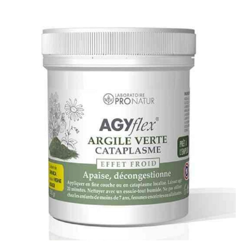 Pronatur Agyflex Cataplasme d'argile verte 250G - Beauty Care  Store
