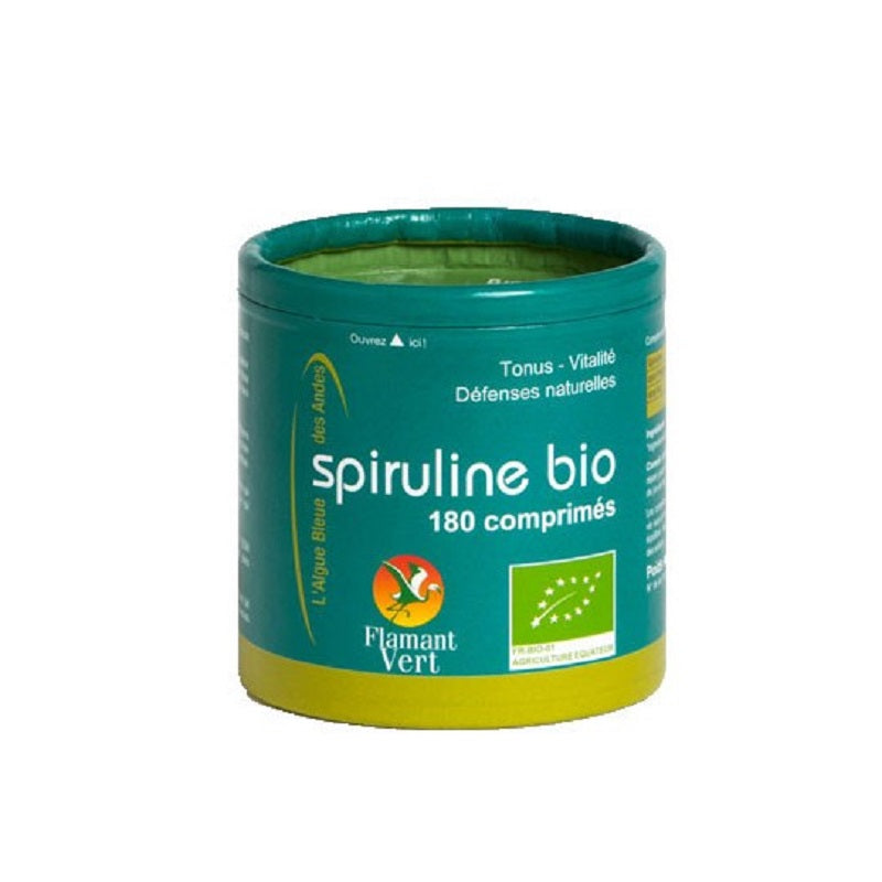 Flamant Vert Spiruline Bio 180 comprimes 90g - Beauty Care  Store