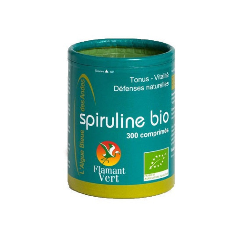 Flamant Vert Spiruline Bio 300 comprimes 150g - Beauty Care  Store