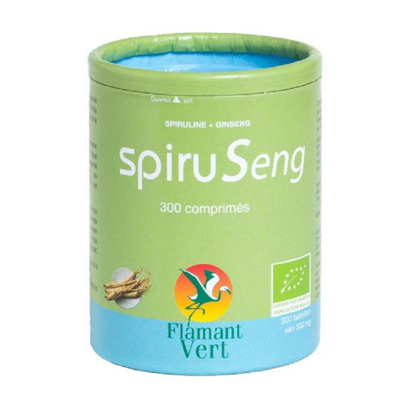 Flamant Vert spiruseng 300 comprimés spiruline ginseng - Beauty Care  Store