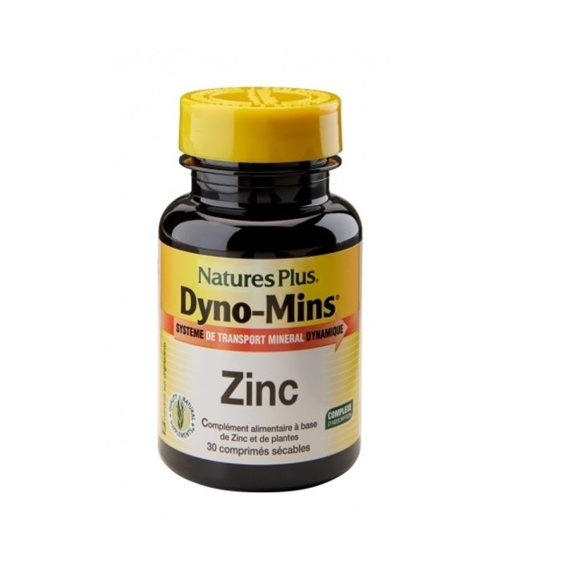 Natures Plus Dyno Mins Zinc 30 comprimés - Beauty Care  Store
